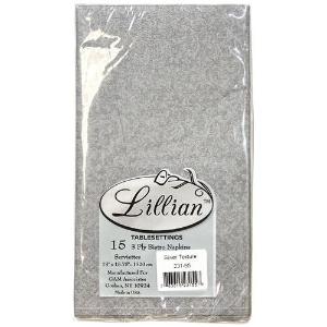 Silver Texture Bistro Paper Napkins (Case Qty: 360)