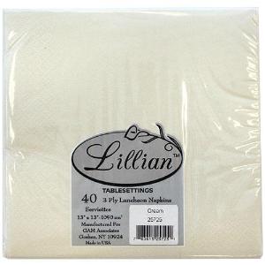 Solid Ivory Luncheon Paper Napkins (Case Qty: 960)