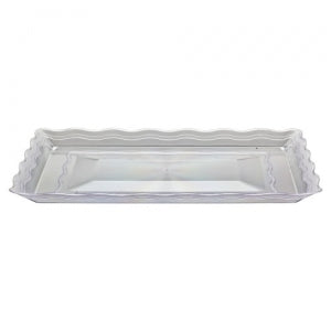 Wave - 12" x 18" Rectangle Tray - Clear (Case Qty: 24)