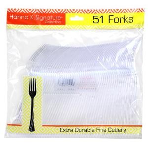 Clear Heavyweight Plastic Fork 51 Count (Case Qty: 1224)