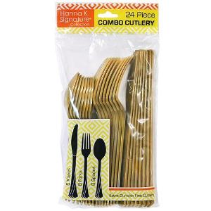 Gold Heavyweight Cutlery Combo, 24 Pack (Case Qty: 576)