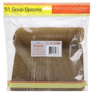 Gold Heavyweight Plastic Soupspoon 51 Count (Case Qty: 1224)