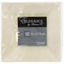 Squares - Cream 10.75" Square Plastic Dinner Plates (Case Qty: 120)