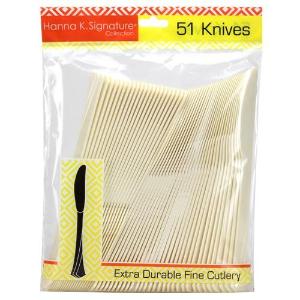 Ivory Heavyweight Plastic Knife 51 Count (Case Qty: 1224)