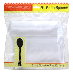 Pearl Heavyweight Plastic Soupspoon 51 Count (Case Qty: 1224)