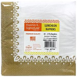 Precious Gold Lunch Napkin 40 Count (Case Qty: 1440)
