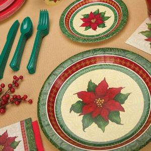 Christmas Poinsettia Lunch Napkin 24 Count (Case Qty: 1728)