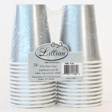 Solid Silver 9oz Hot/Cold Paper Cup 24 Ct. (Case Qty: 576)