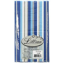 Blue Stripe Bistro Paper Napkins 15 Ct (Case Qty: 360)