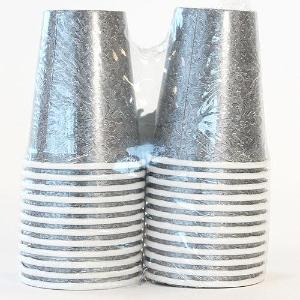 Silver Texture 9oz Hot/Cold Paper Cup 24 Ct. (Case Qty: 576)