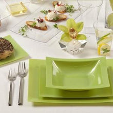 Pistachio 11.75" Rectangular Plastic Entree Plates (Case Qty: 120)