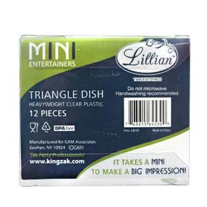 Mini Clear Plastic Triangle Dish (Case Qty: 288)