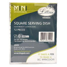 Mini Clear Plastic Square Serving Dish (Case Qty: 288)