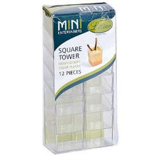 Mini Clear Plastic Square Tower (Case Qty: 288)