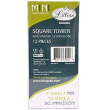 Mini Clear Plastic Square Tower (Case Qty: 288)