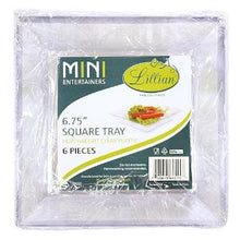 Mini Clear Plastic Square Tray (Case Qty: 192)