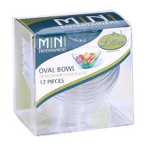 Mini Clear Plastic Oval Bowl (Case Qty: 288)