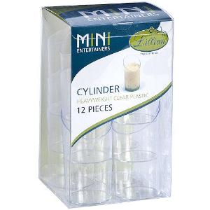 Mini Clear Plastic Cylinder (Case Qty: 288)