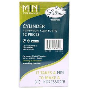 Mini Clear Plastic Cylinder (Case Qty: 288)