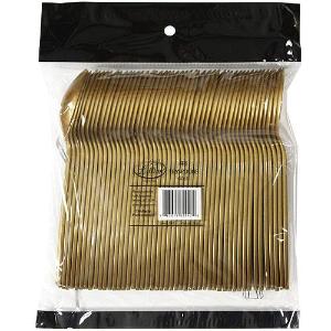 Gold Premium Plastic Teaspoons (Case Qty: 1152)