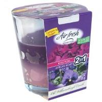 Rose & African Violet Combo Candle in Glass Jar 3oz (Case Qty: 12)