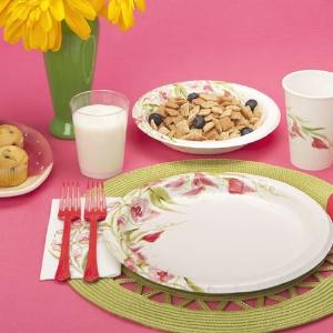 Pink Everyday Floral 10.25" Paper Plate (Case Qty: 288)