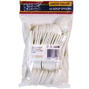 White Medium Weight Soupspoon 50 Count (Case Qty: 2400)