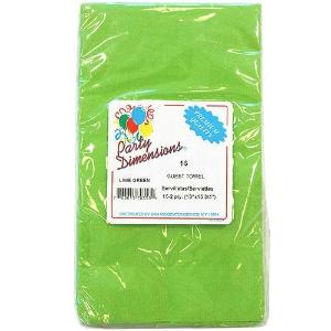Lime Green Guest Towels 16 Count (Case Qty: 576)