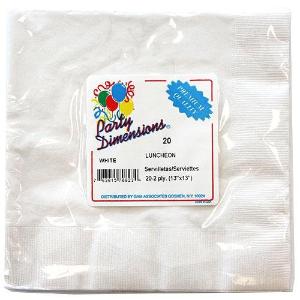 White Lunch Napkins 20 Count (Case Qty: 720)
