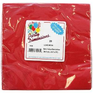 Red Lunch Napkins 20 Count (Case Qty: 720)