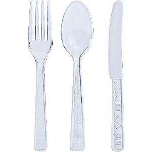 Clear Plastic Cutlery Combo Box - 300 Count (Case Qty: 3000)