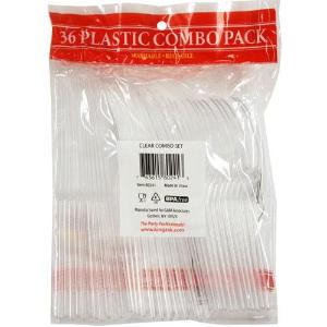 Clear Combo Cutlery 36 Count (Case Qty: 1728)