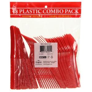 Red Combo Cutlery 48 Count (Case Qty: 2304)