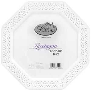 Lacetagon - 9.25" Plastic Plate (Case Qty: 120)