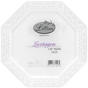 Lacetagon - 7.5" Plastic Plates (Case Qty: 120)
