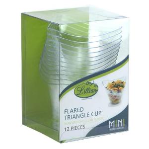 Mini Flared Triangle Cup - 12 Count - Clear (Case Qty: 288)