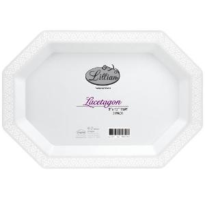 Lacetagon - 9"X13" Tray - 3 Count - Pearl (Case Qty: 72)