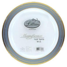 Magnificence - 10.25" Plastic Plate - Platinum - 10 ct. (Case Qty: 120)
