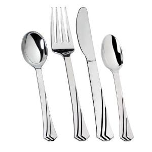 Polished Silver Cutlery Combo - 144 count - Boxed (Case Qty: 1728)