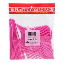 Hot Pink Cutlery Combo - 48 count (Case Qty: 2304)
