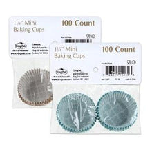 Elements - 1.25" Mini Baking Cups - Teal/Caramel - 100 count (Case Qty: 2400)