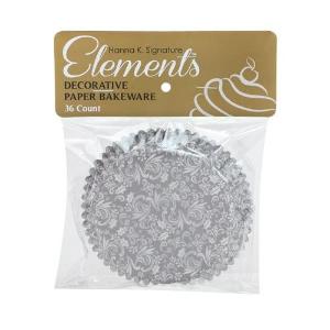 Elements - 3" Self-Standing Baking Cups - Silver - 36 Count (Case Qty: 432)