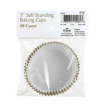 Elements - 3" Self-Standing Foil Baking Cups - Gold - 48 Count (Case Qty: 1152)