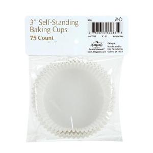 Elements - 3" Self-Standing Baking Cups - White - 75 Count (Case Qty: 1800)