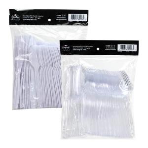 Combo Cutlery White/Clear Mix - 96 Count (Case Qty: 3840)