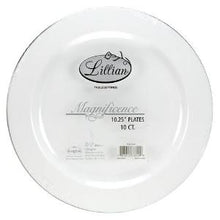 Magnificence - 10.25" Pearl Plate - Silver Edge - 10 Count (Case Qty: 120)