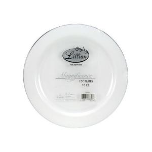 Magnificence - 7.5" Pearl Plate - Silver Edge - 10 Count (Case Qty: 120)