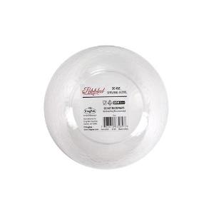 Pebbled - 30 oz. Plastic Bowl - Clear (Case Qty: 36)