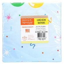 Birthday Balloons - Lunch Napkins - 24 Count (Case Qty: 864)