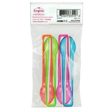 Neons - 6" Plastic Tongs - Assorted - 4 Count (Case Qty: 96)
